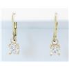 Image 3 : GIA Certified 1.17ctw Diamond Earrings - 14K Yellow Gold