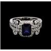 Image 2 : 2.02ct Sapphire and Diamond Ring - 18KT White Gold