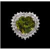 Image 2 : 9.94ct Tourmaline and Diamond Ring - 14KT White Gold