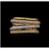 Image 2 : 14KT Tri Color Gold 1.95ctw Diamond Ring