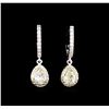 Image 1 : 2.58ctw Diamond Earrings - 14KT Two-Tone Gold