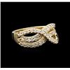 Image 1 : 14KT Yellow Gold 0.49ctw Diamond Ring