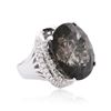 Image 1 : 14KT White Gold 56.17ct Tourmaline and Diamond Ring
