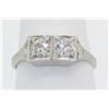 Image 1 : 0.55ctw Vintage Diamond Ring - 18KT White Gold