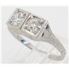 Image 5 : 0.55ctw Vintage Diamond Ring - 18KT White Gold