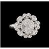 Image 1 : 14KT White Gold 0.84ctw Diamond Ring