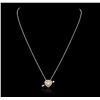 Image 2 : 18KT Two-Tone Gold 2.25ctw Diamond Pendant With Chain