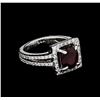 Image 1 : 1.67ct Ruby and Diamond Ring - 14KT White Gold