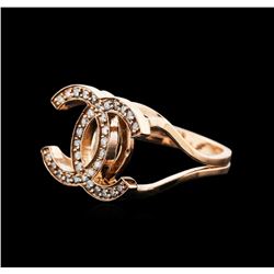 14KT Rose Gold 0.32ctw Diamond Ring