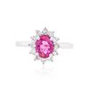 Image 2 : 14KT White Gold 1.13ct Pink Tourmaline and Diamond Ring