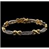 Image 1 : 1.50ctw Diamond Bracelet - 14KT Two-Tone Gold