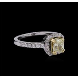 1.41ctw Fancy Yellow Diamond Ring - 14KT Two-Tone Gold