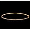 Image 1 : 0.81ctw Diamond Bangle Bracelet - 14KT Rose Gold