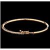 Image 2 : 0.81ctw Diamond Bangle Bracelet - 14KT Rose Gold