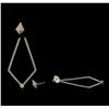 Image 2 : 1.23ctw Diamond Dangle Earrings - 14KT White Gold