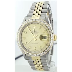 Rolex Two-Tone 1.30ctw Diamond DateJust Men's Watch