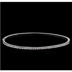 0.95ctw Diamond Bangle Bracelet - 14KT White Gold