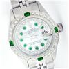 Image 1 : Rolex Stainless Steel Diamond and Emerald DateJust Ladies Watch