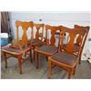 Image 1 : Oak Chairs, Set of 5