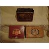 Image 1 : Cigar Boxes (2) and Old Mustard Tin (1)