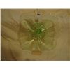 Image 1 : Tiered Green Uranium Glass Cake Plate