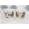 Image 1 : FIRE-KING lot of 2 Davy Crockett mugs