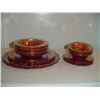 Image 1 : Marigold Carnival Glass Dish's, Set of 16