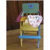 Image 1 : Wooden Doll Highchair w/ Accessories