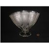 Image 1 : Hobnail "Thousand Eyes" Fan Shaped Clear Glass Flower Vase