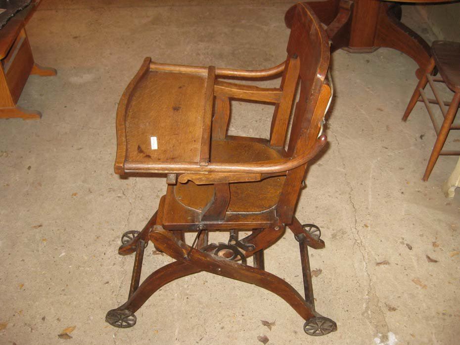 Antique High Chair & Stroller Combinations Bodnarus Auctioneering