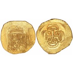 Mexico City, Mexico, cob 8 escudos, (1714J), "GRAT variety" dies (date on reverse), from the 1715 Fl
