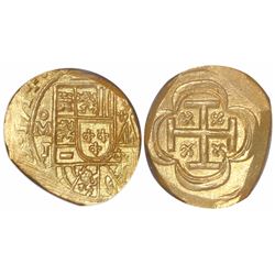 Mexico City, Mexico, cob 2 escudos, 1714J, encapsulated NGC MS 65, from the 1715 Fleet (as stated in