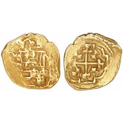 Mexico City, Mexico, cob 1 escudo, (171)2(J), mintmark oX(M), from the 1715 Fleet.