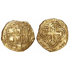 Bogota, Colombia, cob 2 escudos, (1)720, no assayer (Arce), rare, ex-Lasser.