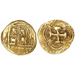 Bogota, Colombia, cob 2 escudos, Philip V, assayer not visible (1730s).