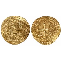 Bogota, Colombia, cob 2 escudos, 175(?)(S), mintmark FS to right.