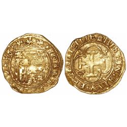 Seville, Spain, 1 escudo, Charles-Joanna, assayer * to left, mintmark S to right.