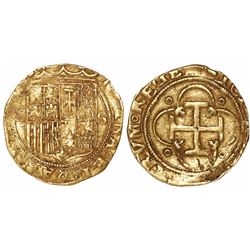 Seville, Spain, 1 escudo, Charles-Joanna, assayer not visible, mintmark S to right.