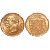 Image 1 : Denmark, 10 kroner, Frederik VIII, 1909-VBP, encapsulated NGC MS 65 with WINGS gold sticker.