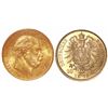 Image 1 : Prussia (German States), 10 mark, Wilhelm, 1873-A, encapsulated NGC MS 65 with WINGS gold sticker.