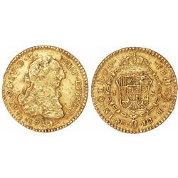 Lima, Peru, bust 1 escudo, Charles IV transitional (bust of Charles III, ordinal IV), 1791IJ.