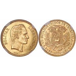 Venezuela, (10 bolivares), 1930, encapsulated NGC MS 64.