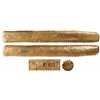 Image 1 : Complete "tumbaga" gold "finger" bar, 660 grams, marked with fineness XIII (13K), foundry/assayer ma
