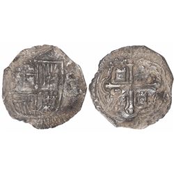 Mexico City, Mexico, cob 4 reales, Philip III, assayer not visible.