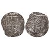 Image 1 : Potosi, Bolivia, cob 8 reales, Philip III, assayer Q/C, rare variety with P•Q over P-C.