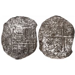 Mexico City, Mexico, cob 8 reales, Philip III, assayer not visible, Grade 3.