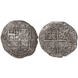 Potosi, Bolivia, cob 8 reales, (16)17M, Grade 2, with original tag but certificate missing.