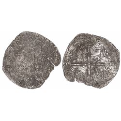 Potosi, Bolivia, cob 8 reales, 1618(T), Grade 3.