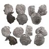 Image 1 : Lot of 7 Potosi, Bolivia, cob 8 reales, Philip III, assayers not visible, Grade 4.