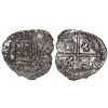 Image 1 : Potosi, Bolivia, cob 4 reales, Philip II, assayer RL, Grade 3.